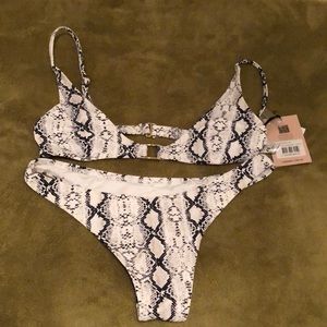 Tiger Mist printed bathing suit